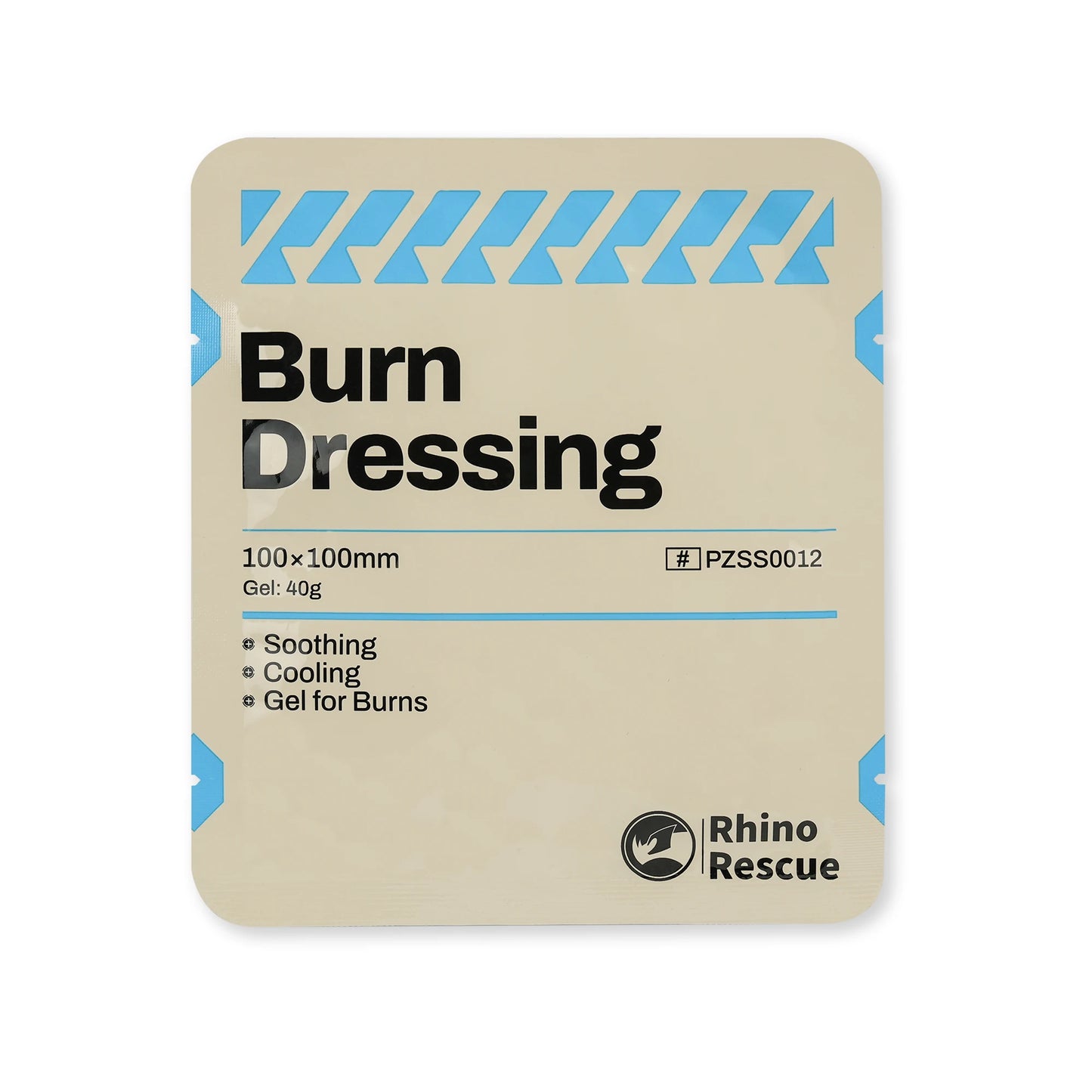 Rhino Rescue Burn Care Kit Dressings Gel Packets Cooling