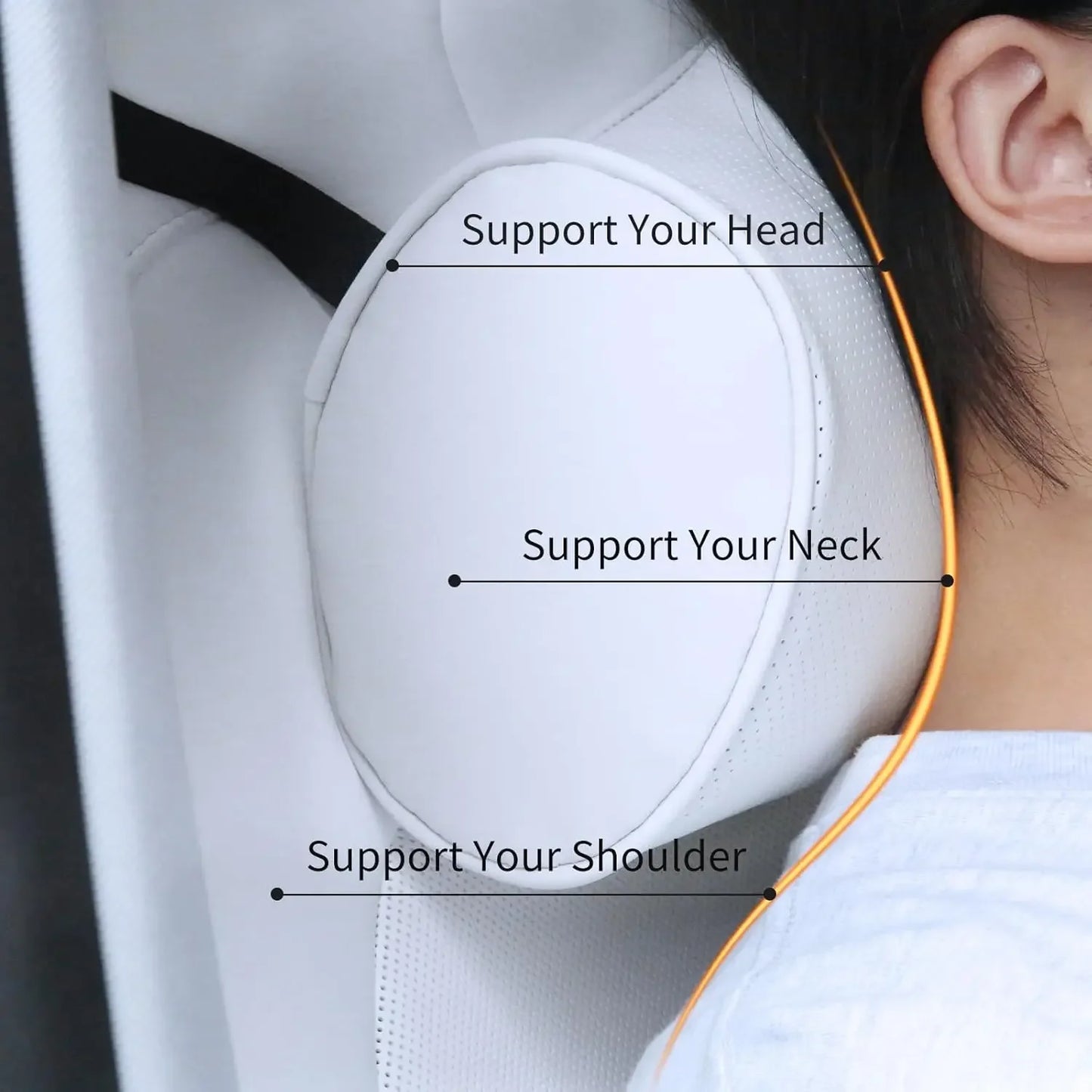 Car Headrest Pillow Memory Foam For Ergonomic Neck Support