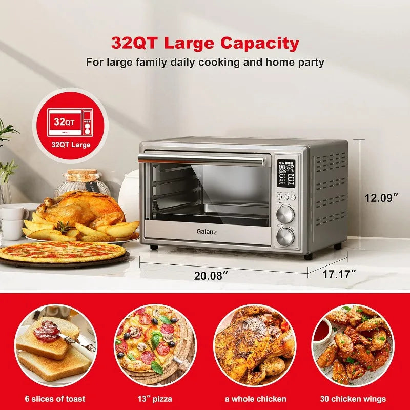 Galanz GT12SSDAN18 Digital Fry Rotisserie 8 in 1 Air Fryer