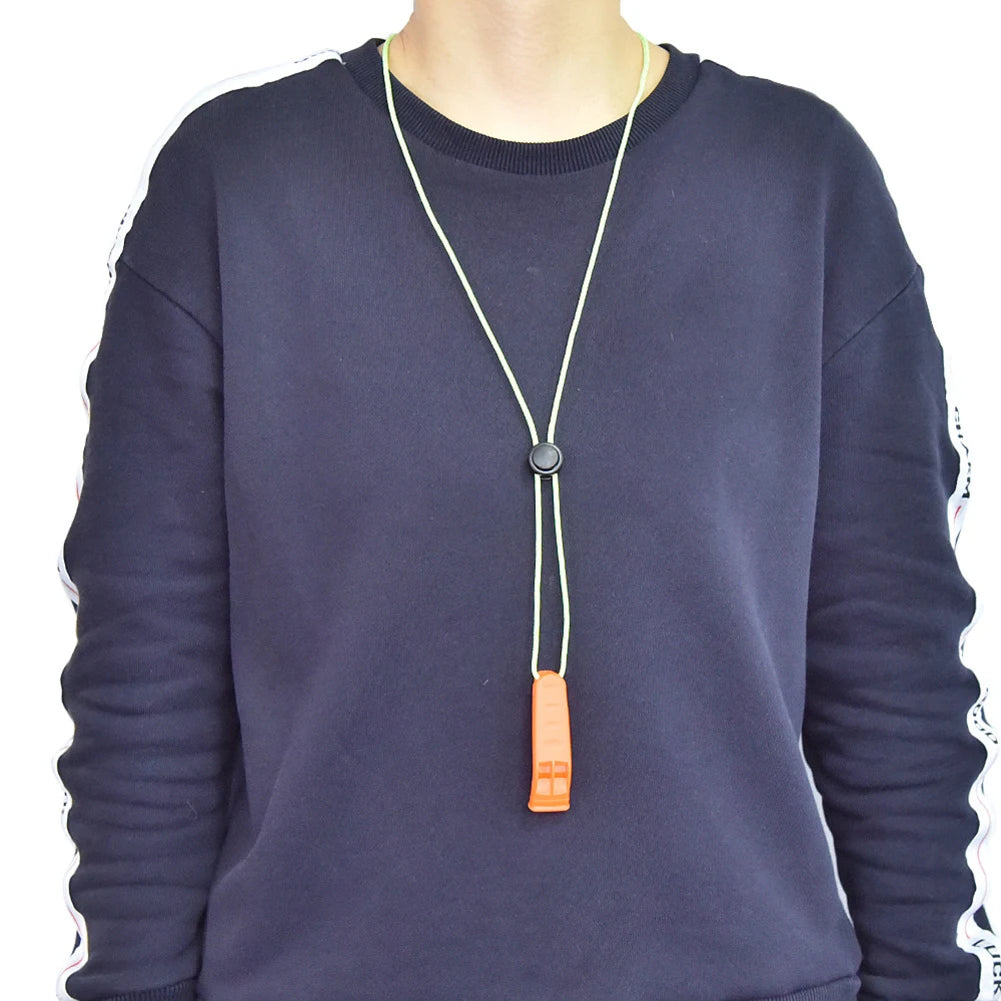 Outdoor Survival Whistle With Lanyard Emergency Rescue Tool