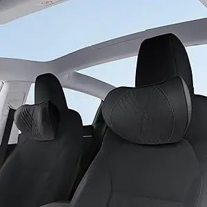 Palomino Brown Leather Car Neck Pillow Memory Foam Headrest