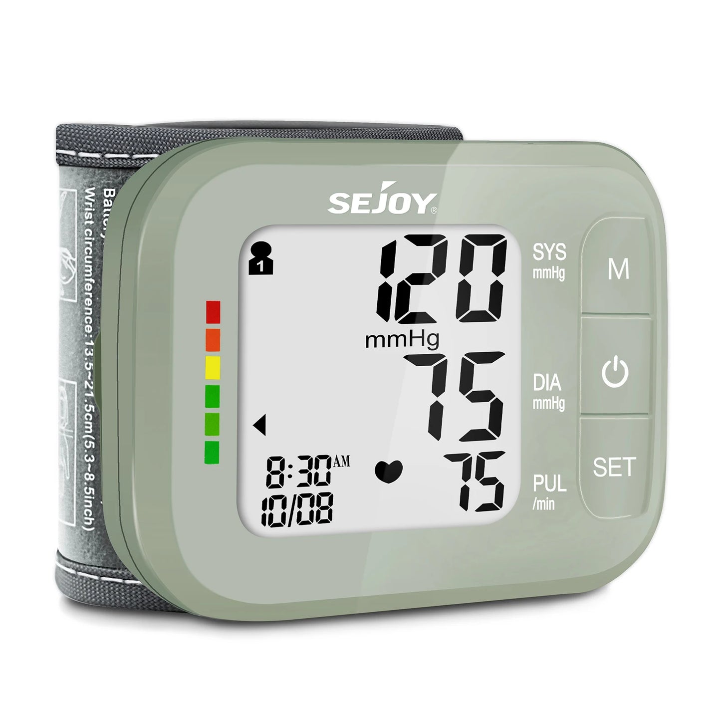 SEJOY Wrist Blood Pressure Monitor Heartbeat Detection