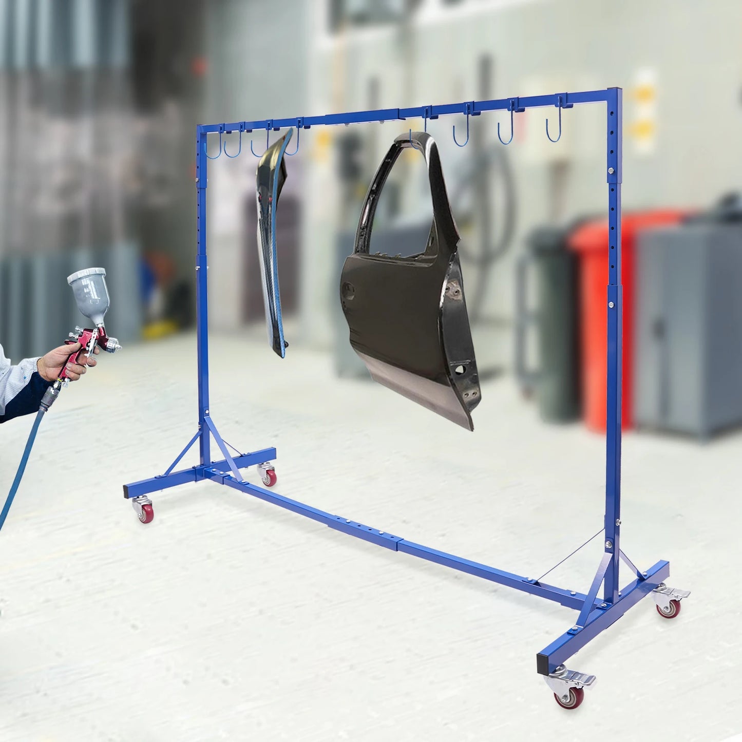 5 To 7 Foot Adjustable Painting Hanger Stand 240 Lb Load