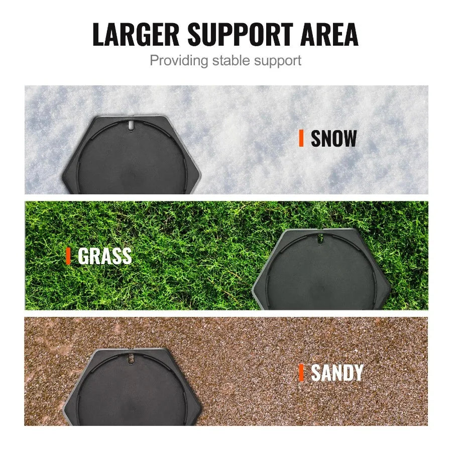 RV Leveling Pads 9 Inch Round Feet 5000 Lb Capacity Jack