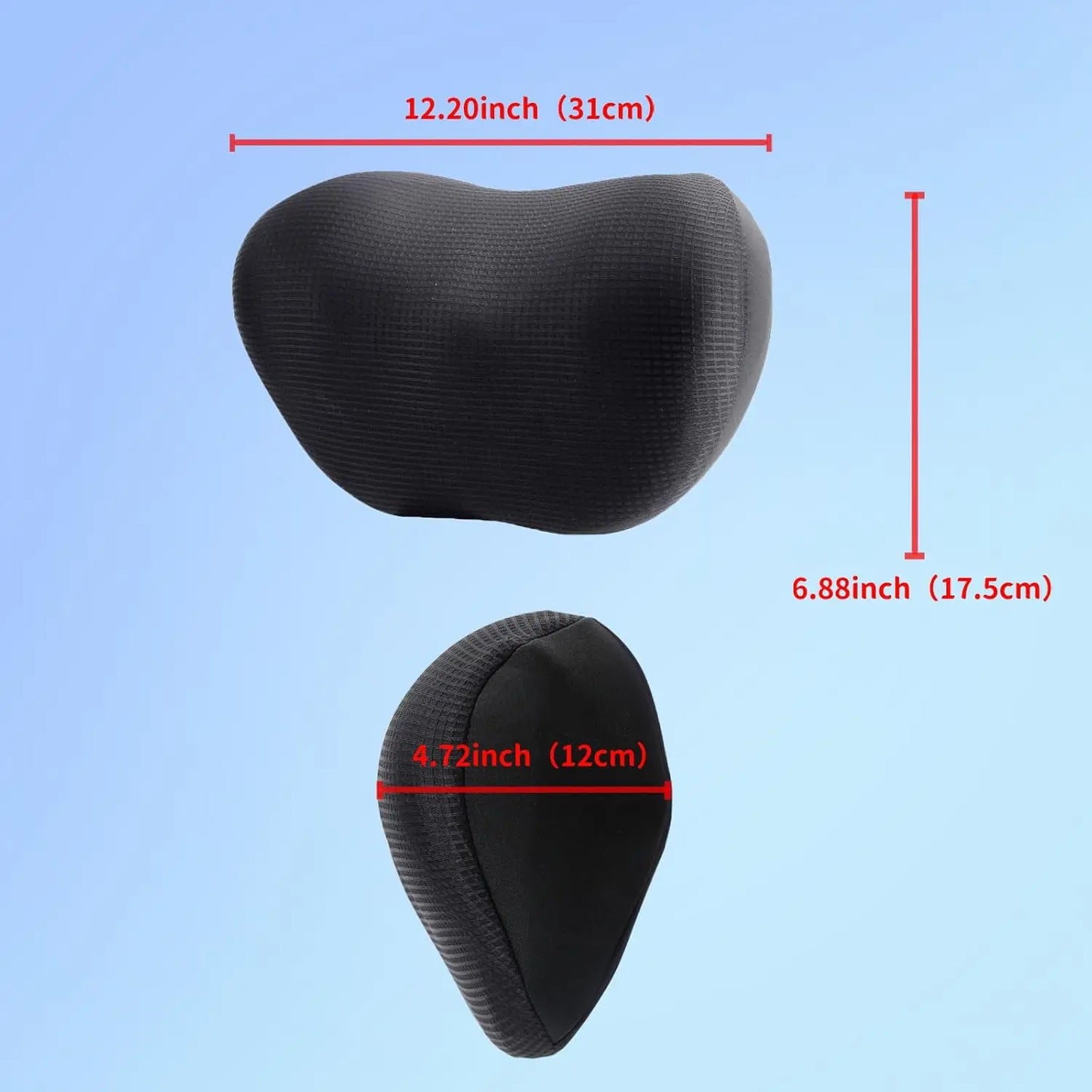 2 Pack Car Headrest Pillow Memory Foam Neck Support