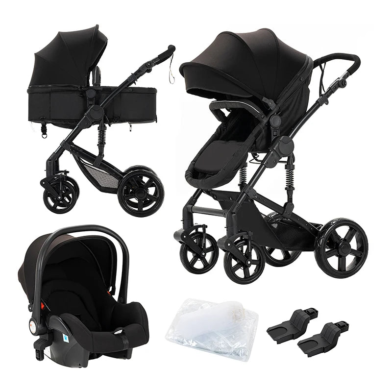 Lightweight 3 in 1 Baby Stroller Folding Cart with Safety Seat