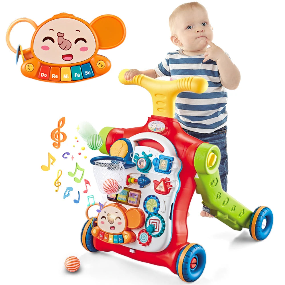 VATOS 5 in 1 Baby Walker Sit to Stand Learning Scooter Toys
